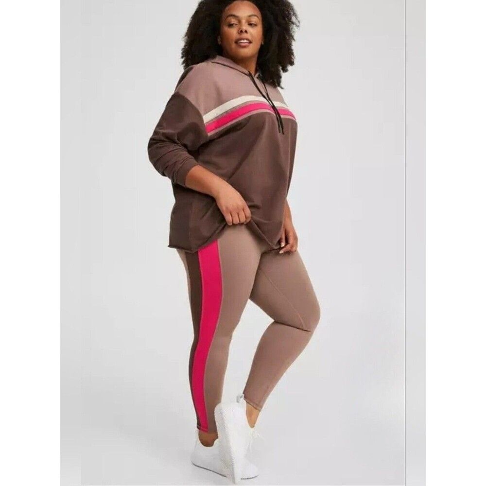 NWT Torrid 1 Performance Core Active High Rise Colorblock Leggings 4002-
